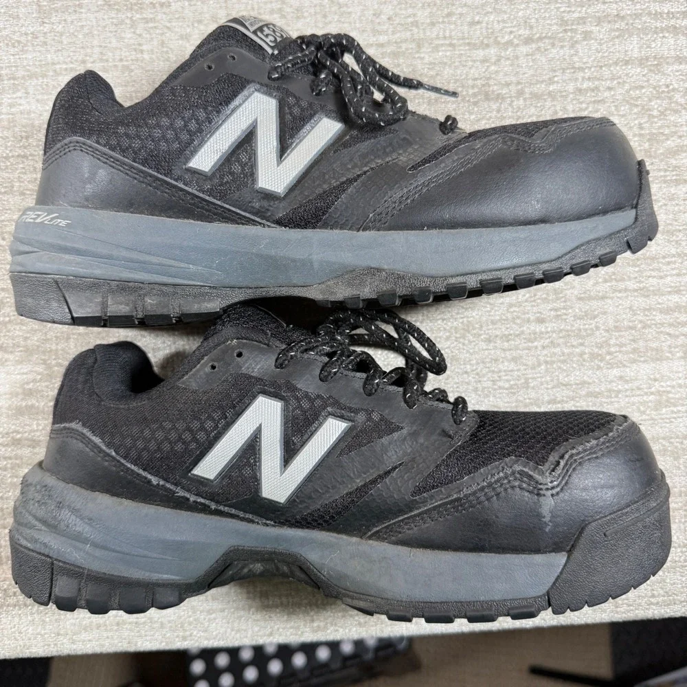 New Balance 589 Industrial Mens 7.5 Black Composite Toe Slip Resistant Work Shoe
